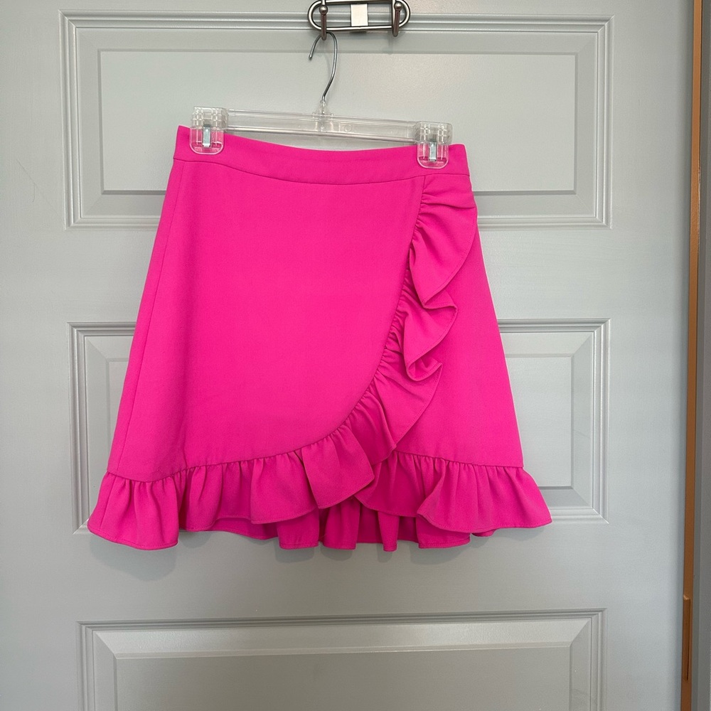 Julie Brown pink ruffled skirt